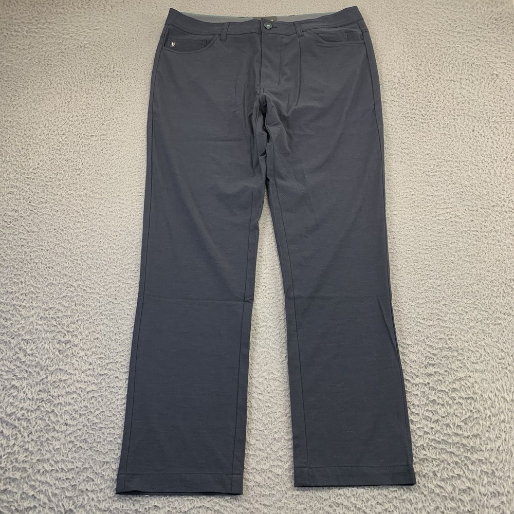 Linksoul Golf Pants Mens 34x30 Charcoal Gray Performance Stretch Straight Casual